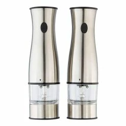 Smith & Nobel Curve Stainless Steel Electric Mill Set