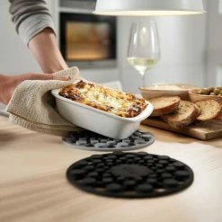 Joseph Joseph Joseph & Joseph Spot-On Set Of 2 Round Grey Silicone Trivets