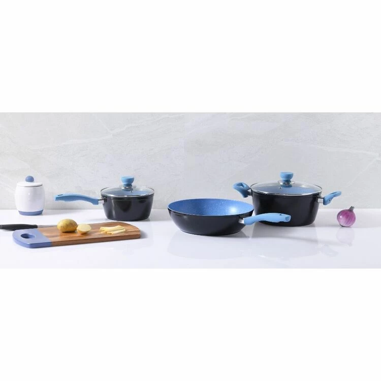 Smith & Nobel Stone Plus Cerulean 3-Piece Cookset 3 Smith & Nobel Stone Plus Cerulean 3-Piece Cookset