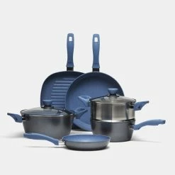Smith & Nobel Stone Plus Cerulean 6-Piece Cookset -Deals Cutlery Store BP640034 nc