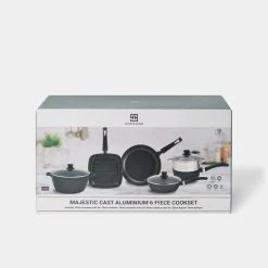 Smith & Nobel Majestic Cast Aluminium 6-Piece Cookset -Deals Cutlery Store BP640038 nc