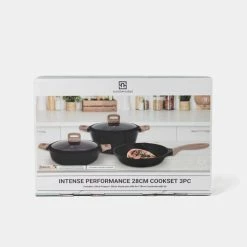 Smith & Nobel Intense Performance 3 Piece Cookset 28 Cm 7 Smith & Nobel Intense Performance 3 Piece Cookset 28 Cm -Deals Cutlery Store BP640691 nc
