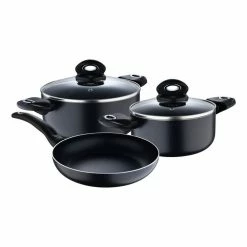 Bergner Orion 3 Piece Cookset Black
