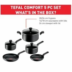 Tefal Comfort 5-Piece Hard Anodised Cookset -Deals Cutlery Store BP643699 nc 3