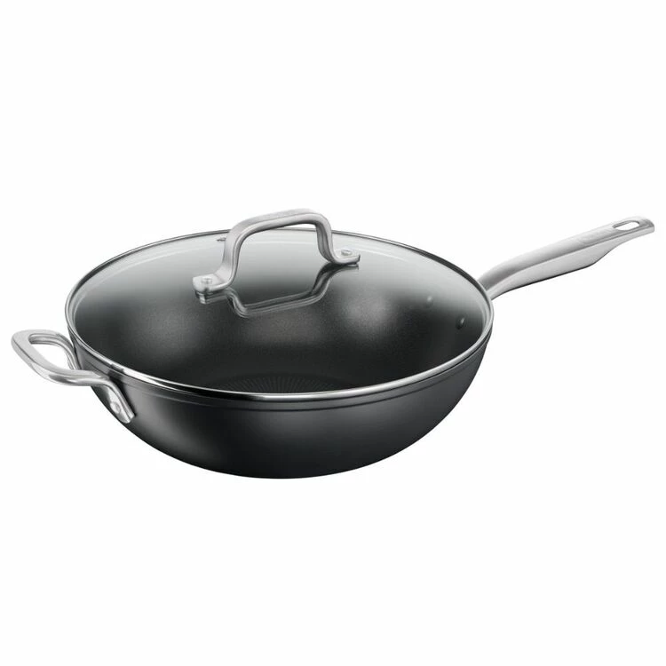 Tefal Premium Specialty Hard Anodised Induction Wok With Lid 32 Cm 6 Tefal Premium Specialty Hard Anodised Induction Wok With Lid 32 Cm - Image 4