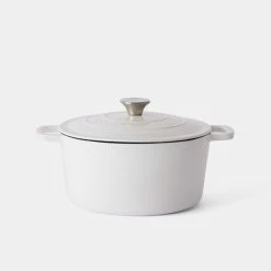 Smith & Nobel Traditions 5L Cast Iron Casserole White 5 Smith & Nobel Traditions 5L Cast Iron Casserole White -Deals Cutlery Store BP645068 nc