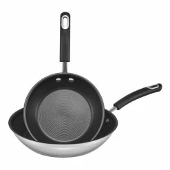 Circulon Total Stainless Steel 20/28cm Skillet Twin Pack -Deals Cutlery Store BP645135 nc