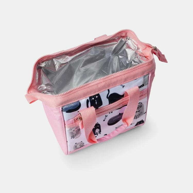 Mozi Insulated Lunch Bag Moggs Pink 4 Mozi Insulated Lunch Bag Moggs Pink - Image 2