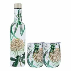 Maxwell & Williams Golden Summer Double Walled Stainless Steel Wine Set 3 Piece -Deals Cutlery Store BP646402 nc