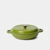 Smith & Nobel Luxe Cast Iron Braiser 4.5L Green -Deals Cutlery Store BP646784 nc