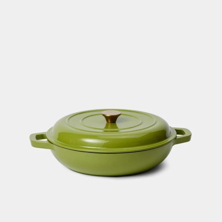 Smith & Nobel Luxe Cast Iron Braiser 4.5L Green 3 Smith & Nobel Luxe Cast Iron Braiser 4.5L Green
