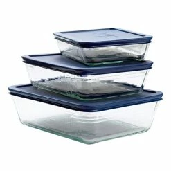 Pyrex Glass 6-Piece Oblong Food Storage