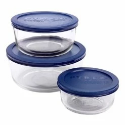 Pyrex Glass Round Storage 3-Piece Set