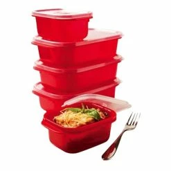 Decor Décor Microsafe Oblong Food Storage Container Set 5 Pack