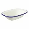 Wiltshire Enamel Oblong Pie Dish 200mL Blue Rim -Deals Cutlery Store SP 504423