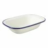 Wiltshire Enamel Oblong Pie Dish 1L Blue Rim -Deals Cutlery Store SP 504425
