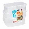 Decor Décor Tellfresh Plastic Oblong Food Storage Container Set 6 Pack 2 Decor Décor Tellfresh Plastic Oblong Food Storage Container Set 6 Pack -Deals Cutlery Store SP 513115