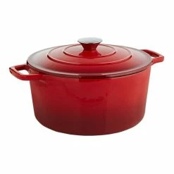 Smith & Nobel Traditions Cast Iron Casserole 5L Red -Deals Cutlery Store SP 573286
