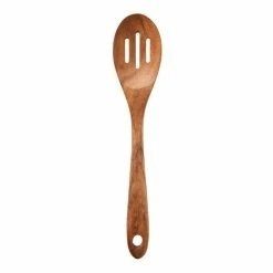 Smith & Nobel Acacia Wooden Slotted Spoon 33cm