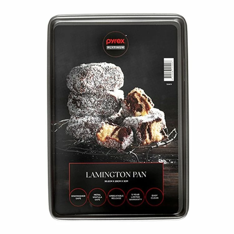 Pyrex Platinum 30.2 X 20 X 3 Cm Lamington Pan 3 Pyrex Platinum 30.2 X 20 X 3 Cm Lamington Pan
