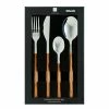 Smith & Nobel Milan 24-Piece Cutlery Set Wood/Silver -Deals Cutlery Store SP 603933