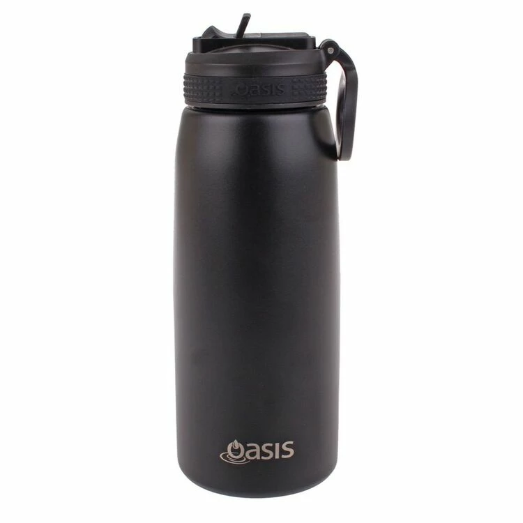 Oasis 780mL Stainless Steel Double Wall Drink Bottle With Sipper - Black 3 Oasis 780mL Stainless Steel Double Wall Drink Bottle With Sipper - Black