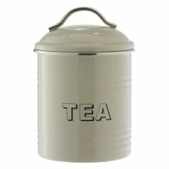 Smith & Nobel Retro Tea Canister - Light Grey