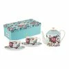 Ashdene Jardin Peony 3-Piece Teapot + Teacup Set -Deals Cutlery Store SP 610222