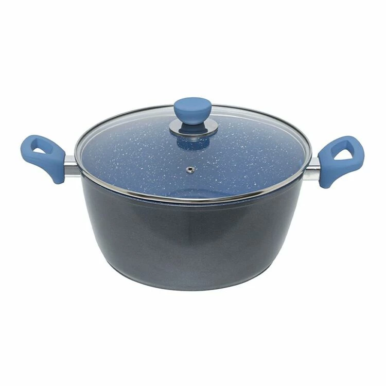 Smith & Nobel Stone Plus Cerulean 24cm Casserole With Lid 3 Smith & Nobel Stone Plus Cerulean 24cm Casserole With Lid