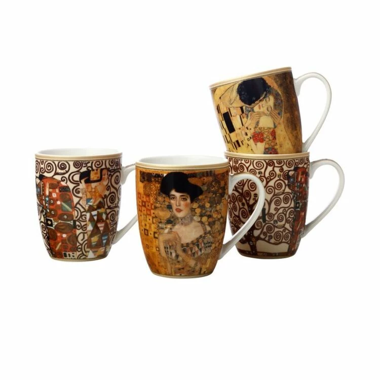 Casa Domani Impressions Klimt 4-Piece Mug Set 375mL 4 Casa Domani Impressions Klimt 4-Piece Mug Set 375mL - Image 2