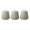 Casa Domani Moderna Canister Set Of 3 Gift Boxed 600mL Taupe