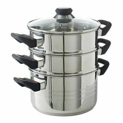 Smith & Nobel Traditions Stainless Steel 3 Piece 20cm Steamer Set