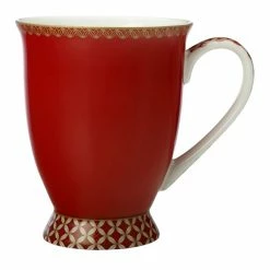 Maxwell & Williams Teas & C's Classic Footed Mug 300mL Cherry Red Gift Boxed