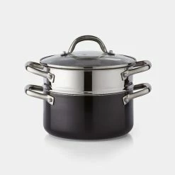 Smith & Nobel 20cm Specialty Aluminium Steamer Set 2 Pack