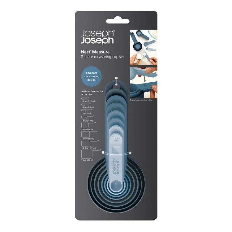 Joseph Joseph Joseph & Joseph Nest Measure 8 Piece Sky Measuring Cup Set 3 Joseph Joseph Joseph & Joseph Nest Measure 8 Piece Sky Measuring Cup Set - Image 2