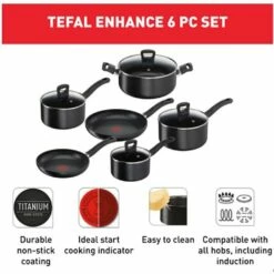 Tefal Enhance Induction Non-Stick 6 Piece Cook Set -Deals Cutlery Store BP643701 nc 3