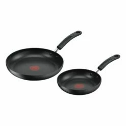 Tefal Specialty Hard Anodised Non-Stick Frypan Twin Pack 20 Cm & 26 Cm -Deals Cutlery Store BP643838 nc