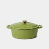 Smith & Nobel Luxe Cast Iron Casserole Oval 3L Green -Deals Cutlery Store BP646778 nc